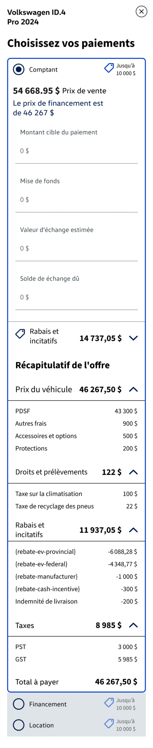 Modal Calculator Mobile